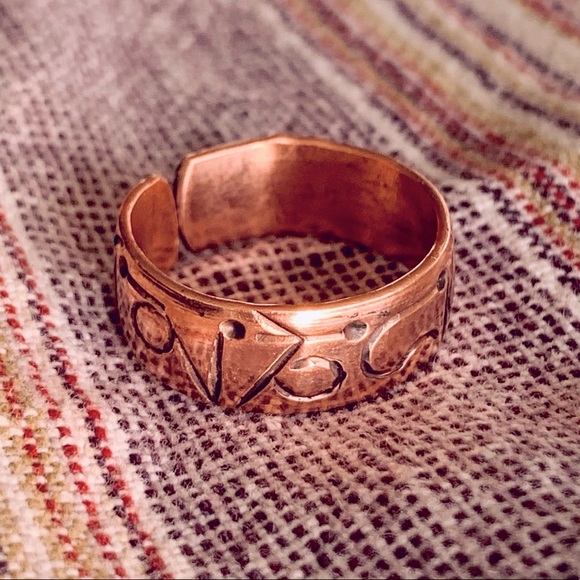 Etched Copper Ring - Picture 3 of 9